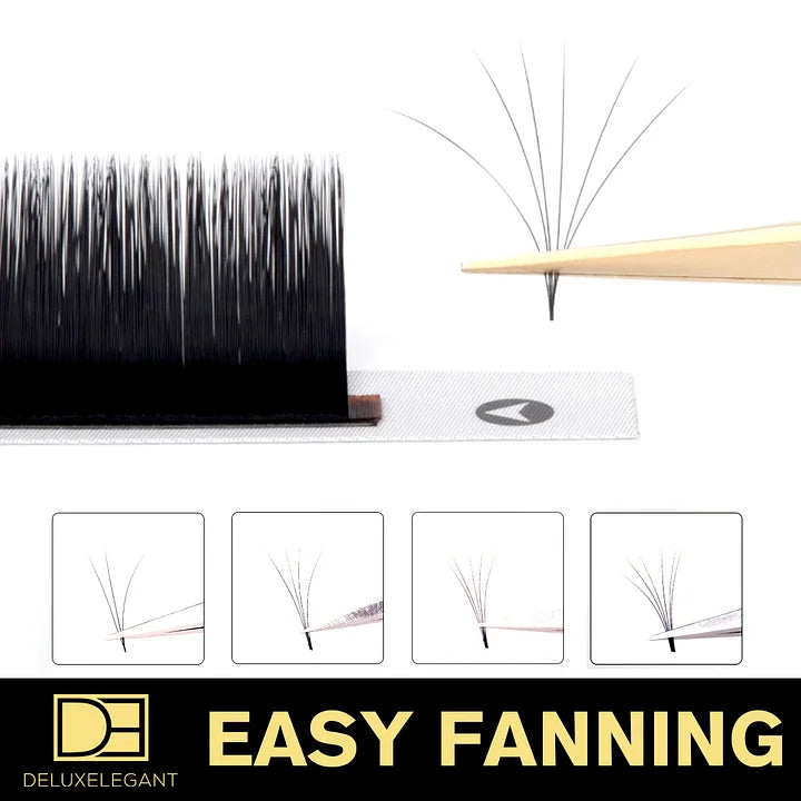 Easy Fanning DE® Eyelash Extensions – 12 Rows – Mixed Lengths