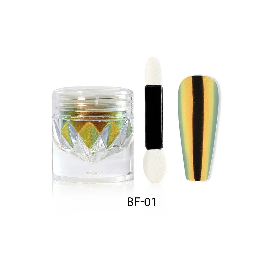 Poudre Pigment Miroir Beautilux – Effets Moonstone, Unicorn & Chameleon