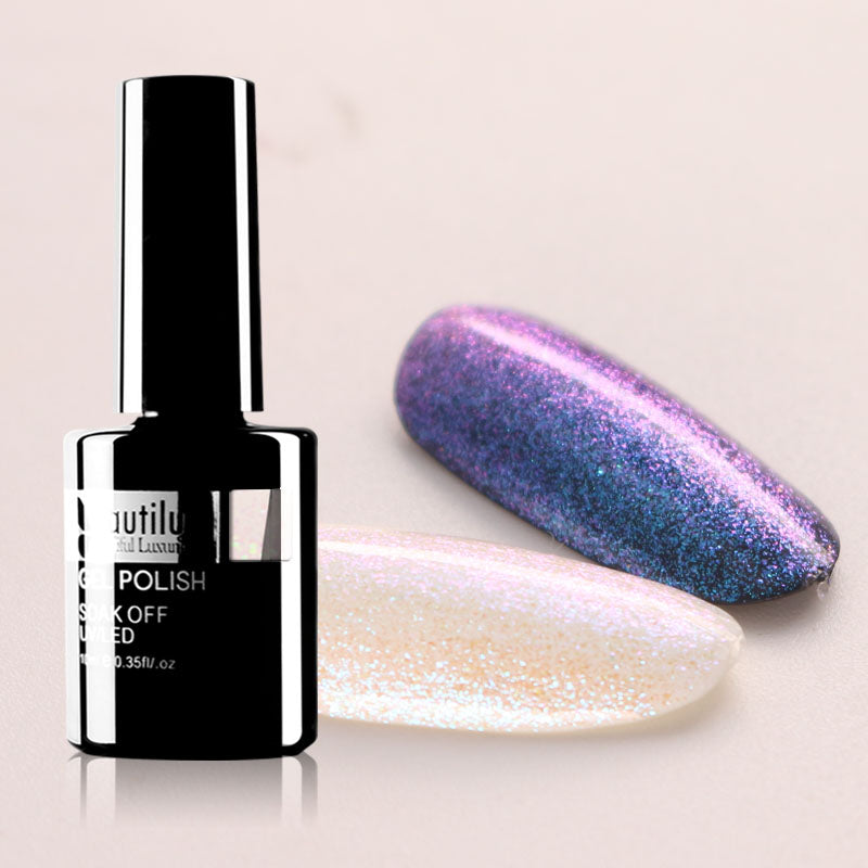 Beautilux Glitter Gel Polish – Holographic, Opal & Aurora Effects – 10ml