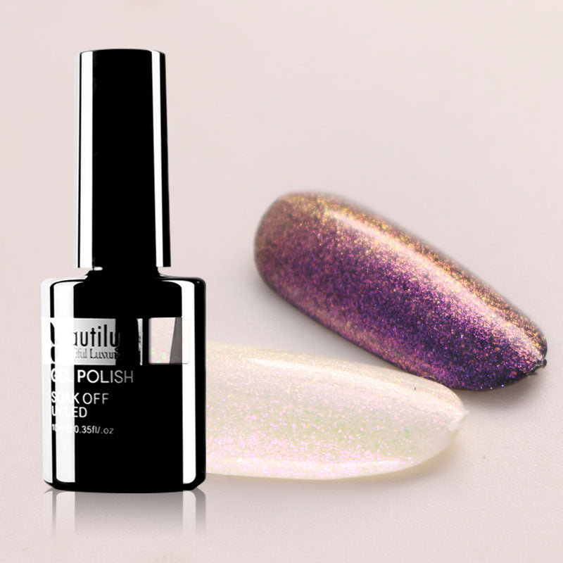 Beautilux Glitter Gel Polish – Holographic, Opal & Aurora Effects – 10ml