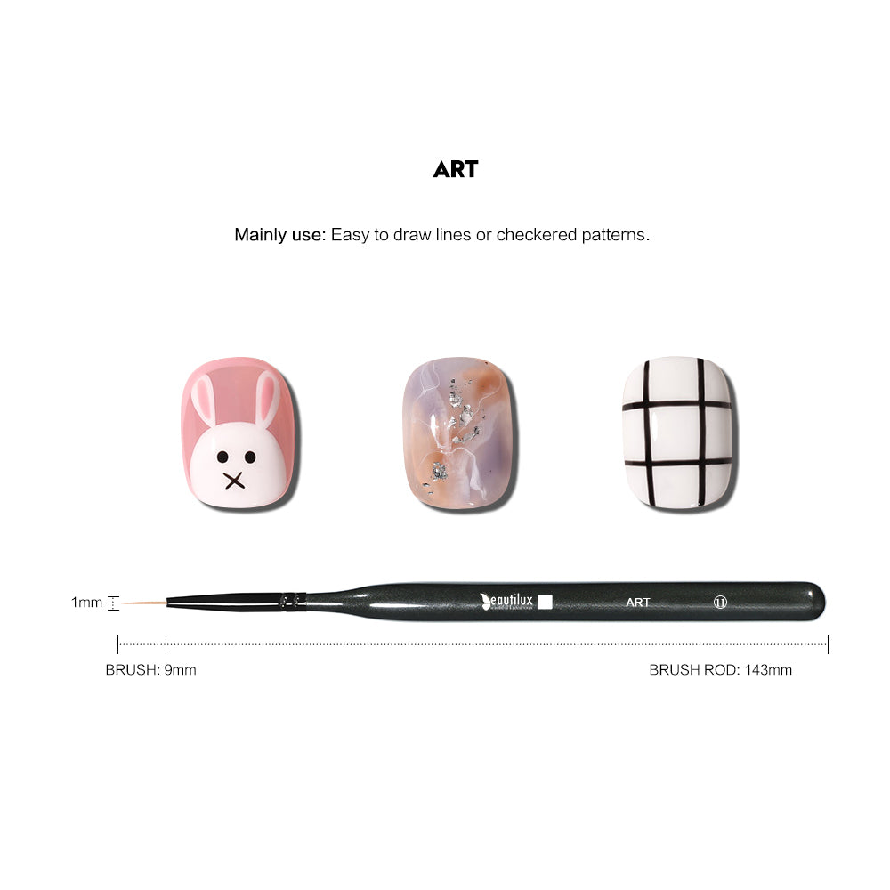 Professioneller Nail-Art-Pinsel – CRYSTAL BLUE CBNB-01