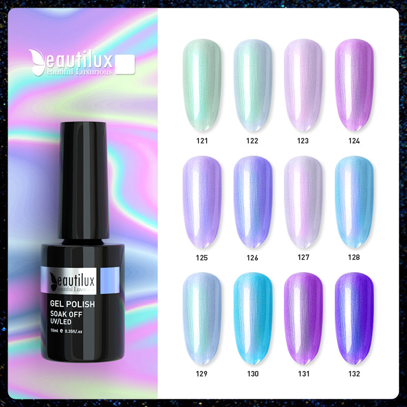 Beautilux Glitter Semi-Permanent Varnish from B-121 to B-168