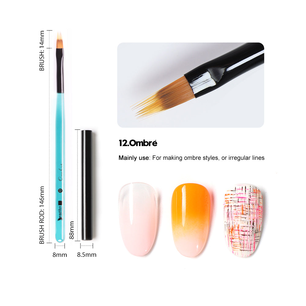 Professioneller Nail-Art-Pinsel – CRYSTAL BLUE CBNB-01