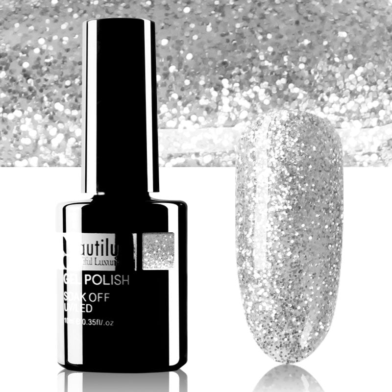 Beautilux Glitter Semi-Permanent Varnish from B-121 to B-168