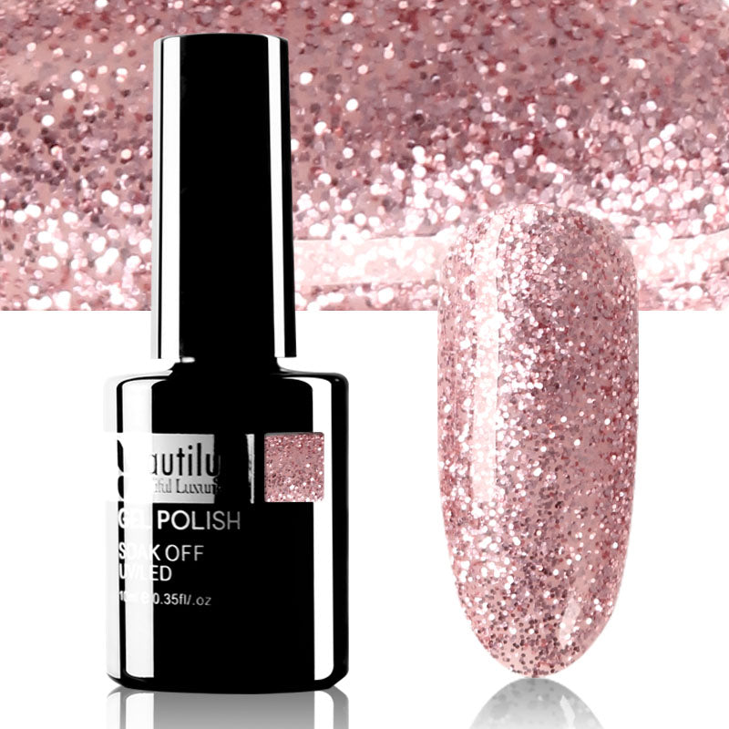 Beautilux Glitter Semi-Permanent Varnish from B-121 to B-168
