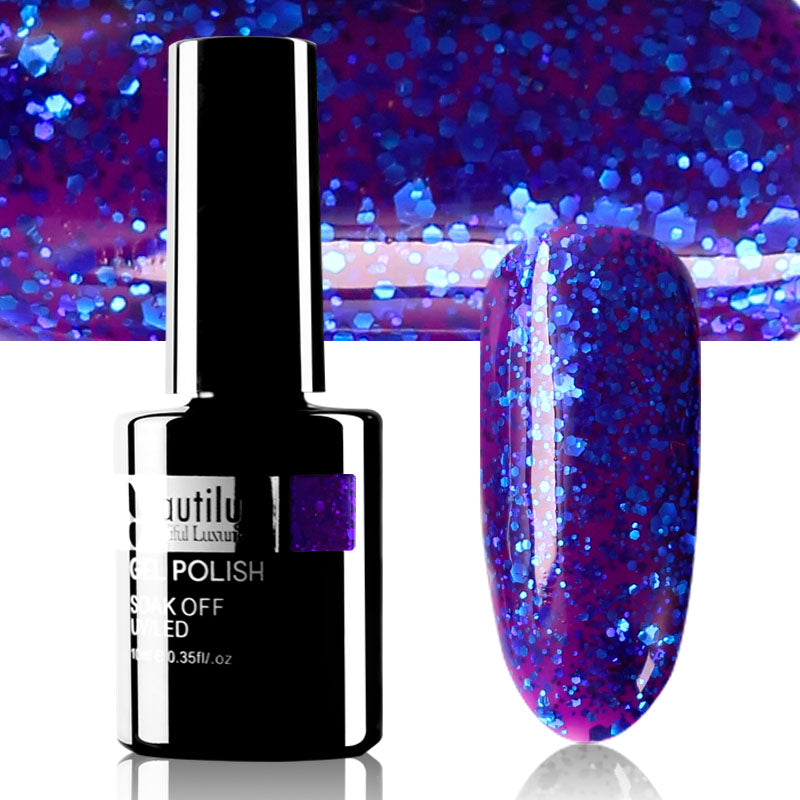 Beautilux Glitter Semi-Permanent Varnish from B-121 to B-168
