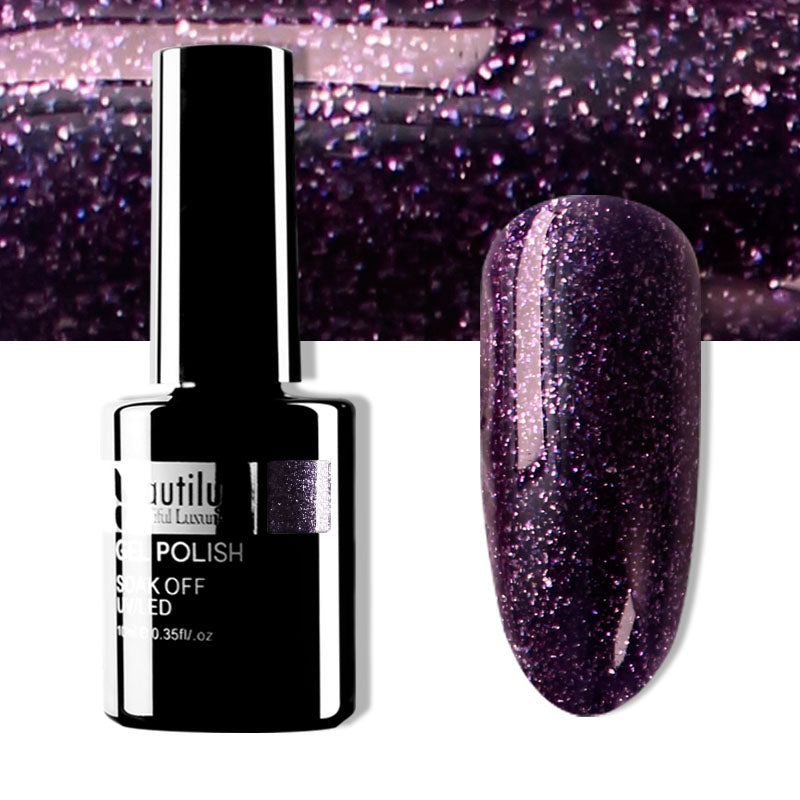 Beautilux Glitter Semi-Permanent Varnish from B-121 to B-168