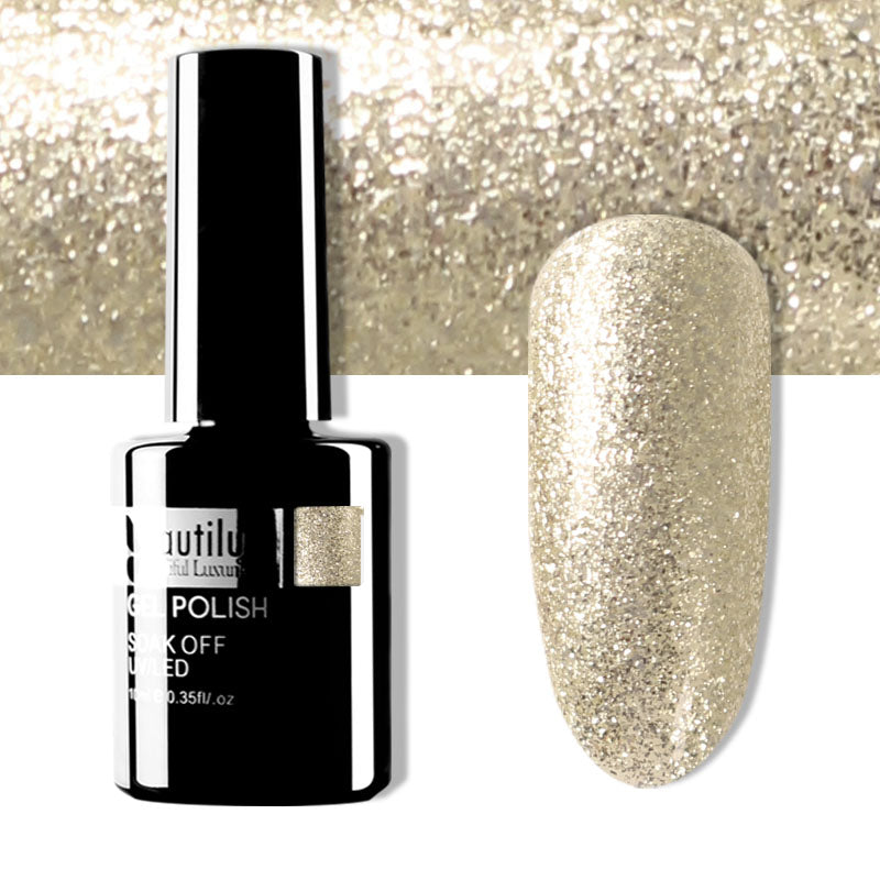 Beautilux Glitter Semi-Permanent Varnish from B-121 to B-168