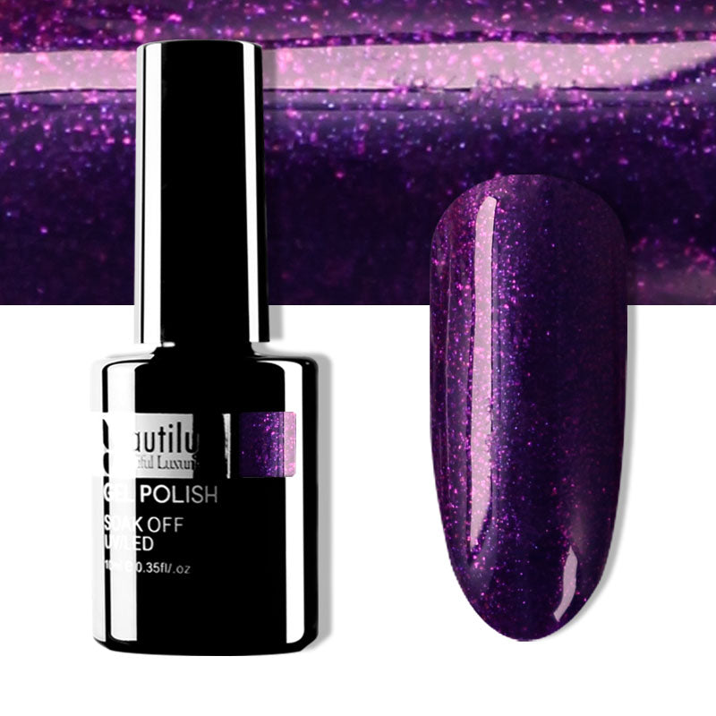 Beautilux Glitter Semi-Permanent Varnish from B-121 to B-168
