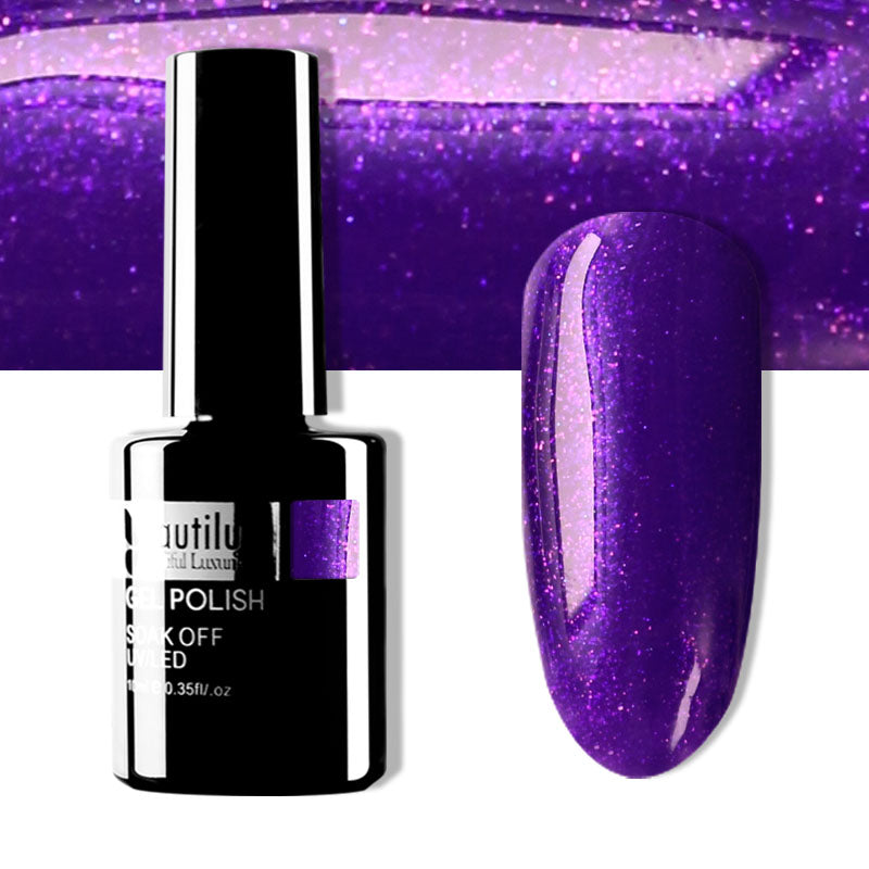 Beautilux Glitter Semi-Permanent Varnish from B-121 to B-168