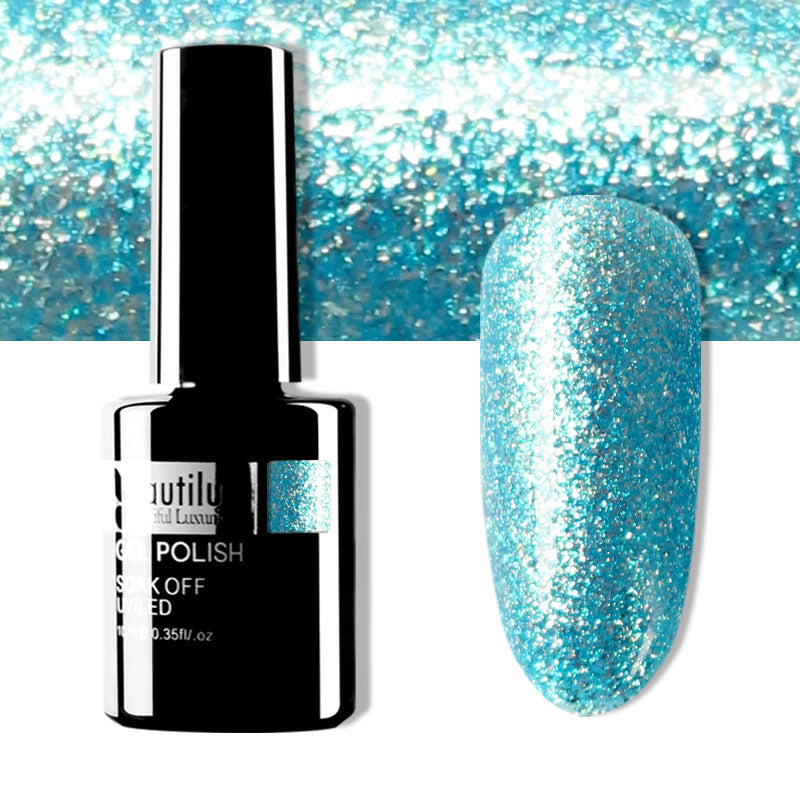 Beautilux Glitter Semi-Permanent Varnish from B-121 to B-168