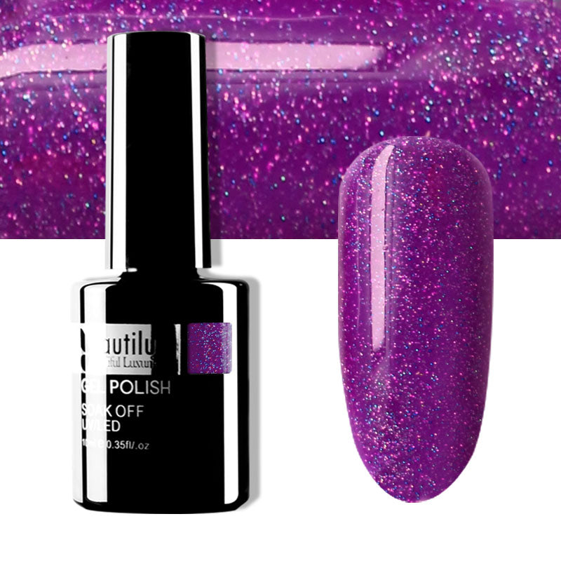 Beautilux Glitter Semi-Permanent Varnish from B-121 to B-168