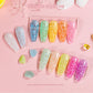 Semipermanenter Nagellack mit funkelndem Schneeeffekt, Pfirsich, Ref. XH-05 – dezenter Glanz und problemlose Entfernung