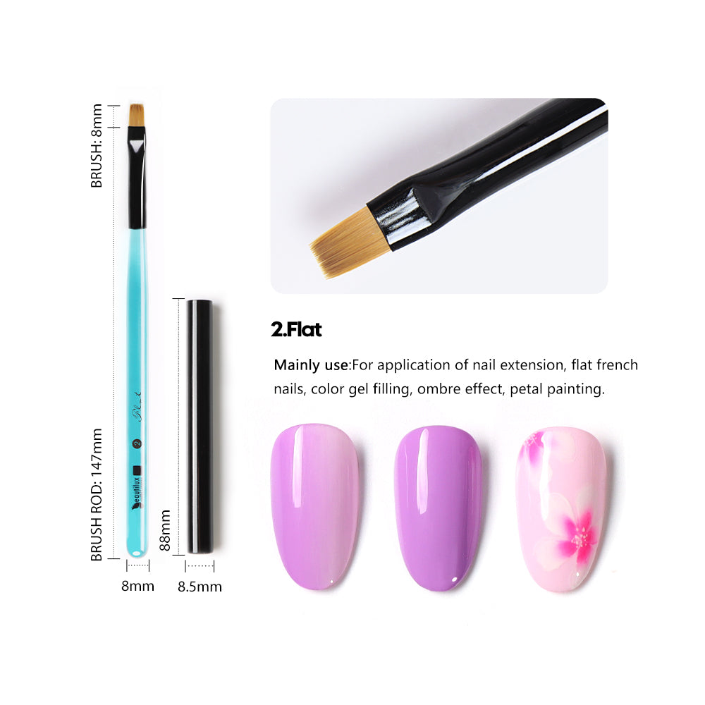 Professioneller Nail-Art-Pinsel – CRYSTAL BLUE CBNB-01