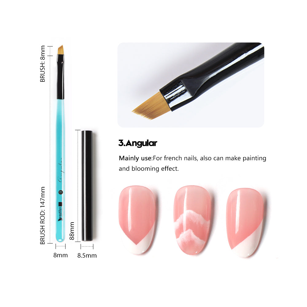 Professioneller Nail-Art-Pinsel – CRYSTAL BLUE CBNB-01