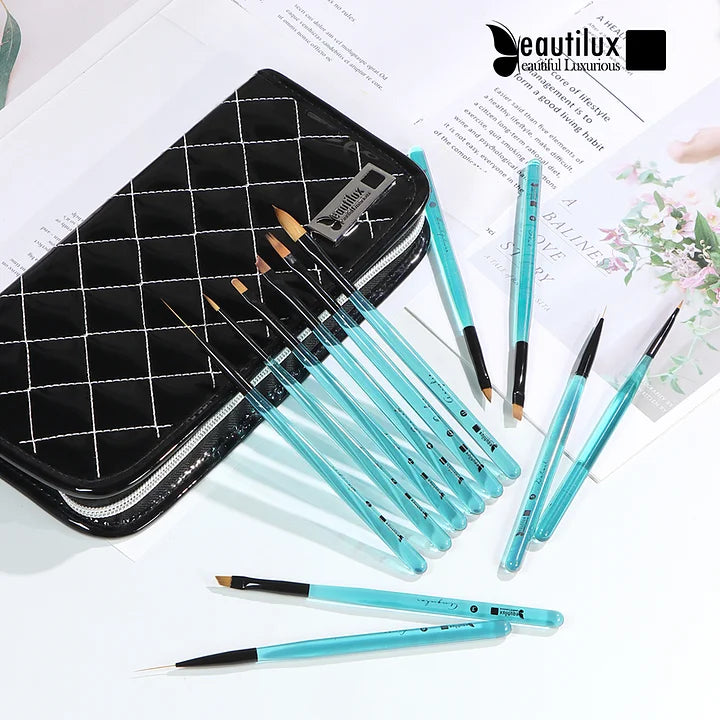 Professioneller Nail-Art-Pinsel – CRYSTAL BLUE CBNB-01