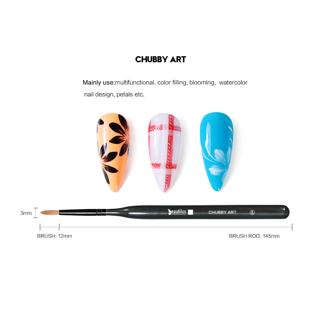 Professioneller Nail-Art-Pinsel – CRYSTAL BLUE CBNB-01