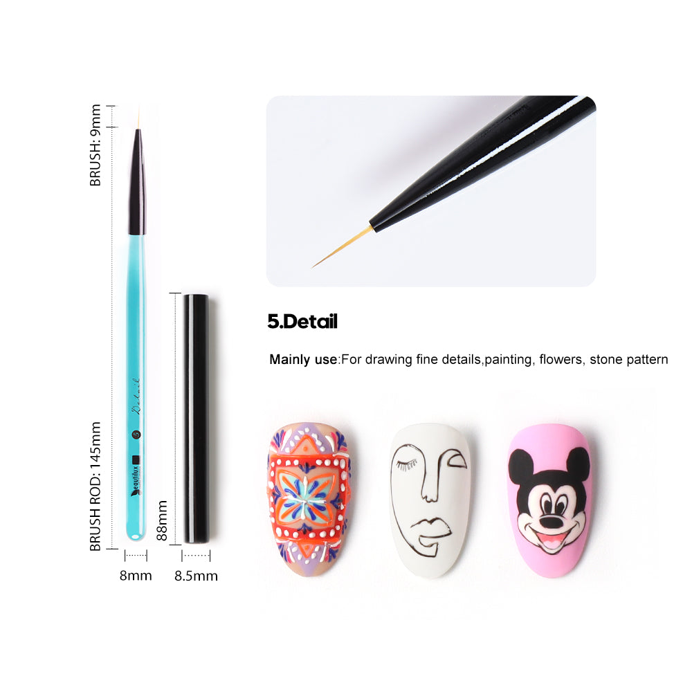 Professioneller Nail-Art-Pinsel – CRYSTAL BLUE CBNB-01