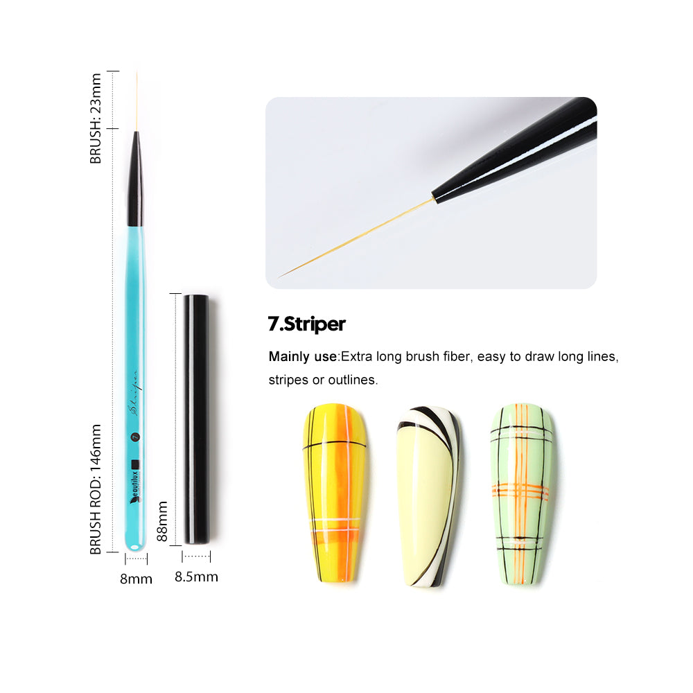 Professioneller Nail-Art-Pinsel – CRYSTAL BLUE CBNB-01