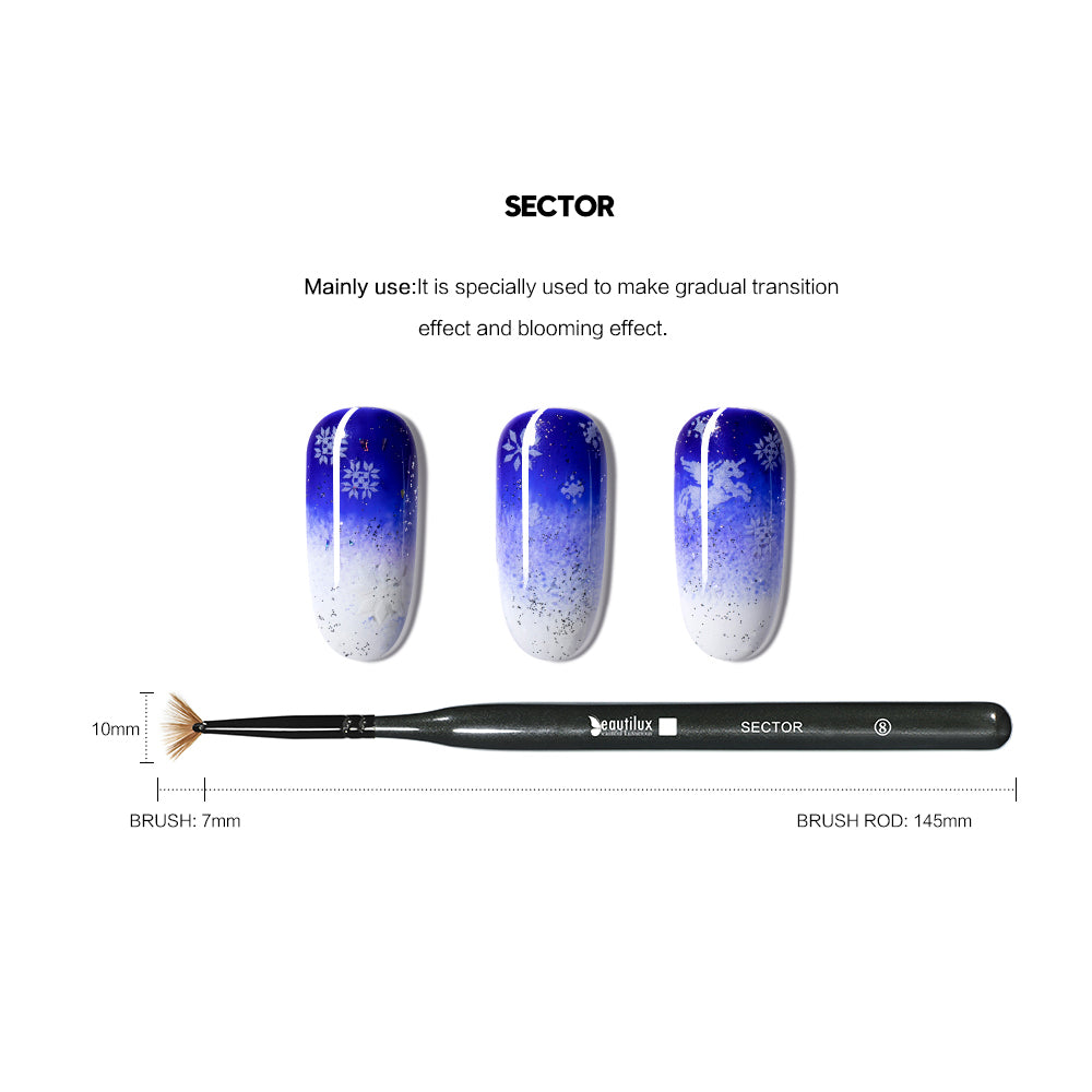 Professioneller Nail-Art-Pinsel – CRYSTAL BLUE CBNB-01