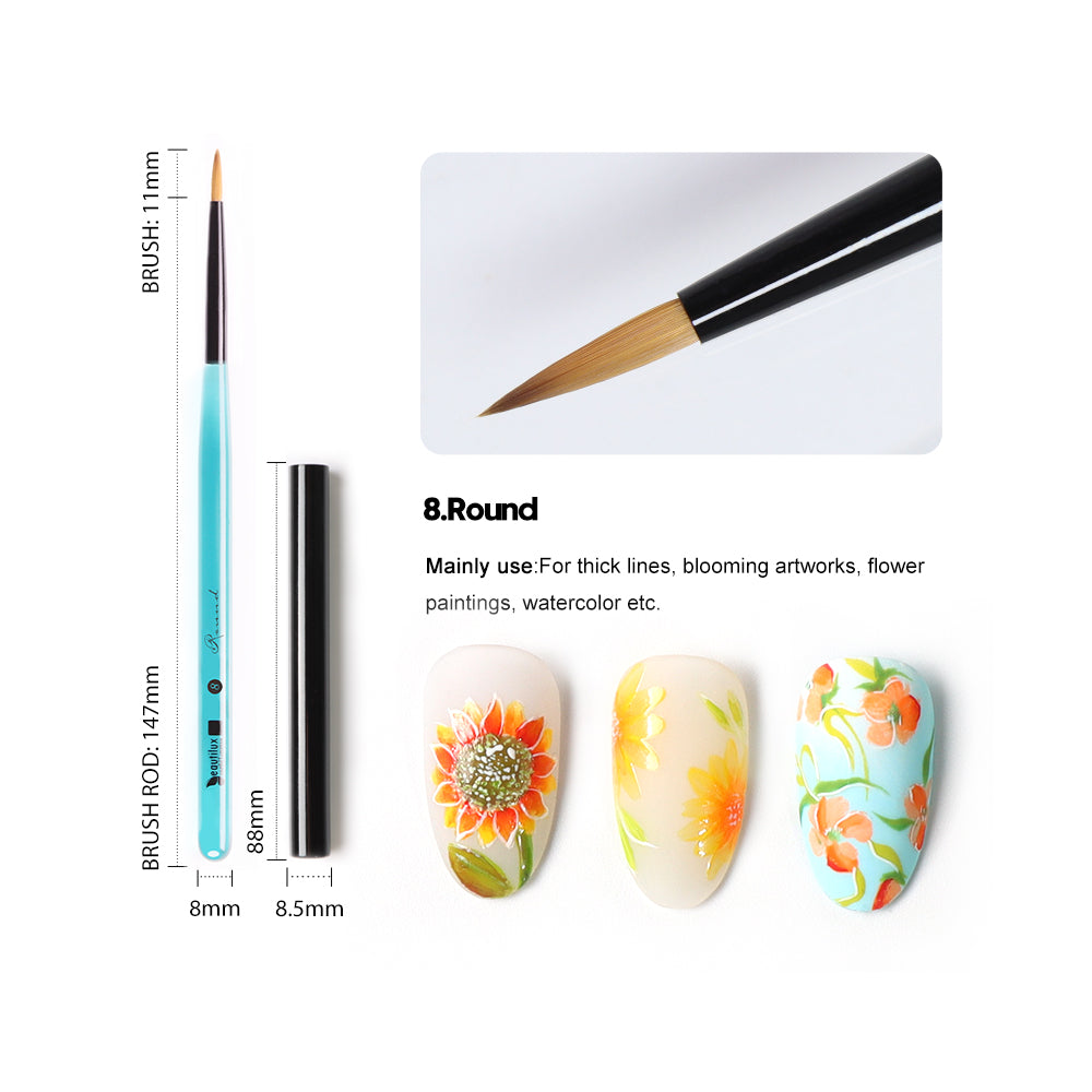 Professioneller Nail-Art-Pinsel – CRYSTAL BLUE CBNB-01